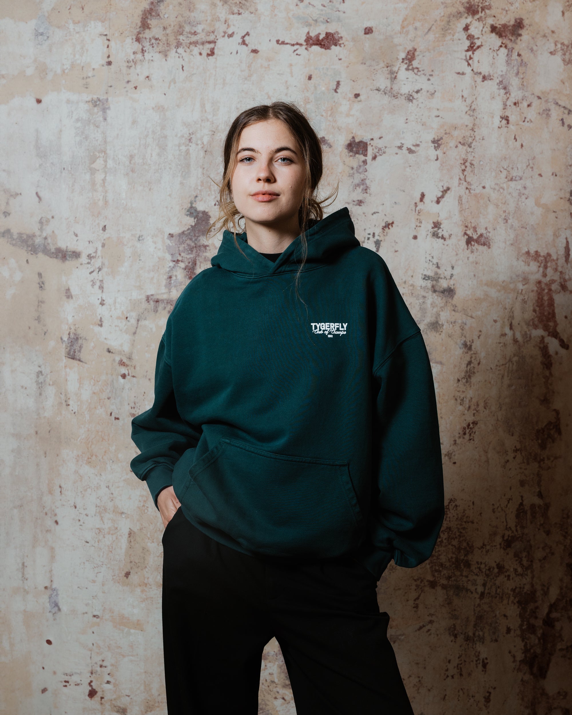 New York Hoodie - Racing Green